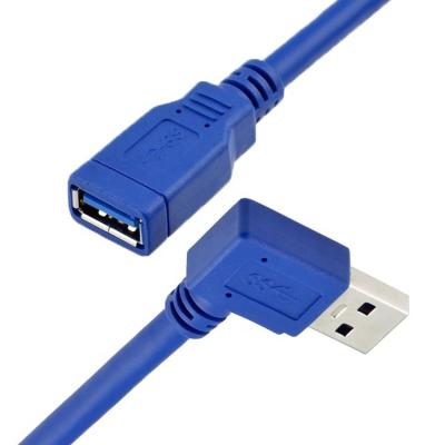 중국 고속 5Gbps 1m 90도 오른쪽 각 USB 3.0 타입 A 남성에서 여성 USB 3.0 확장 케이블 판매용