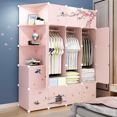 China Adjustable (Height) Plastic Folding Box Running Assemble Wardrobe 2022 Easy Ornate 3 Per Installation Foldable Cabinet Hangers for sale