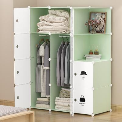 China (Size) 30 Designs Wholesale Adjustable Folding Plastic Cubes Wardrobe Modern Bedroom Wardrobes For Clothes for sale