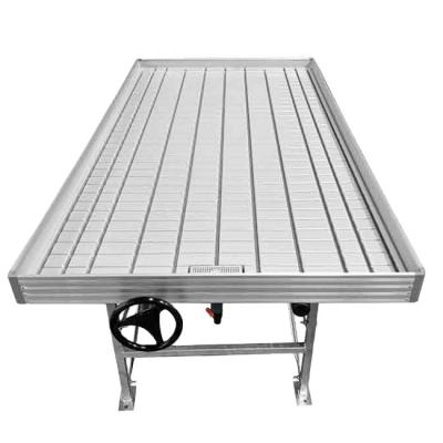 China Irrigation and Soilless Cultivation Customized Hydroponic Growing Ebb and Flow Trays Multilayer Rolling Bench for sale