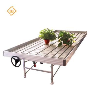 China Good quality Greenhouse Tables Soilless Cultivation Rolling Bench Irrigation And Factory Direct Sales for sale