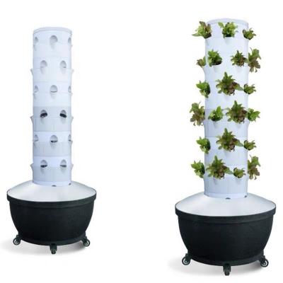 China New Greenhouse Soilless Rotary Agricultural Aeroponic Tower Garden Vertical Hydroponic Irrigation and Cultivation System for sale