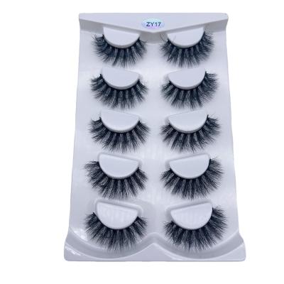 China Gorgeous Plant Style Fiber Fiber False Eyelashes False Eyelash Extensions Natural Handmade Exploding Mink Lashes Long Style for sale