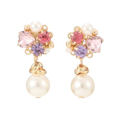 China European and American luxury high quality CLASSIC elegant beautiful earrings flower pearl drop earrings for sale