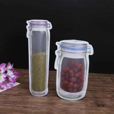 China Special Design Mason Jar Pouch Stand-Up Mason Jar Plastic Zipper Bag Aseptic Wholesale for sale