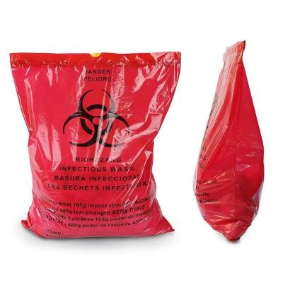 China Safety Red Design Medical Infectious Specimen Waste Biohazardous Waste Bags for sale