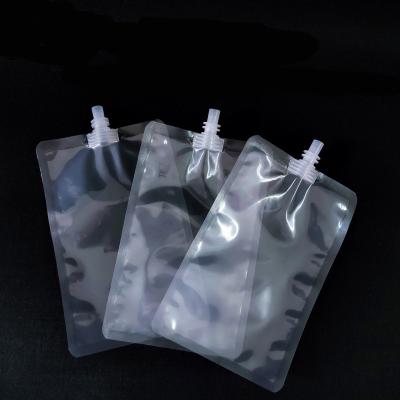 China 50ml 100ml Disposable Water Sample Collection Packaging Bag Liquid Plastic Clear Custom Medicals Stand Up Spout Pouches for sale