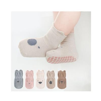 China New Autumn And Winter Children Antibacterial Floor Socks Anti Mid Cartoon Combed Cotton Tube Baby Socks for sale