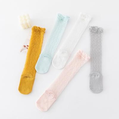 China Lovely Baby Kids Toddlers Girls Knee High Anti-mosquito Cotton Calf Tights Custom QUICK DRY Baby Long Socks for sale