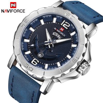 China New Naviforce Watches Day/Date Leather Strap Business Date Week Military Clocks Time NAVIFORCE 9122 Army Watch For Man Sport Men Brand for sale