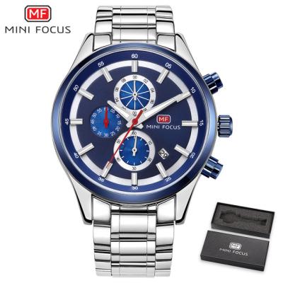 China Luxury Automatic Date MINIFOCUS Brand Men Watches Stainless Steel Sport Watch Men Waterproof Relogio Masculino Quartz Analog Mens Wristwatches for sale