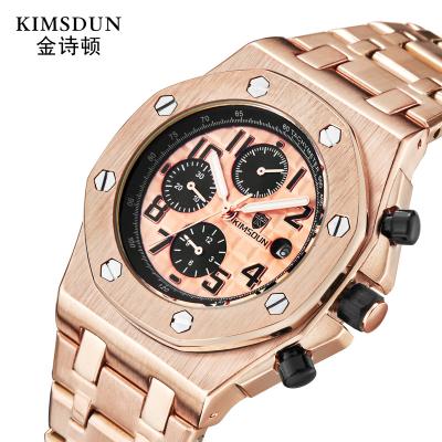 China New KIMSDUN Auto Date Fashion Watch Men Watches Top Brand Luxury Male Clock Full Steel Automatic Mechanical Wristwatch Relogio Masculino for sale