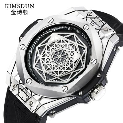 China Water Resistant Men Fashion Quartz Watch Reloj Hombre Business Leather Quartz Watches Male Waterproof Sports Clock KIMSDUN Wristwatches for sale