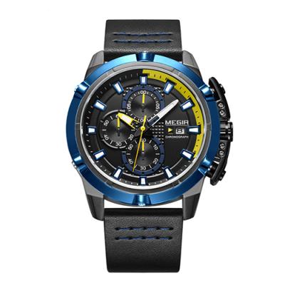 China Megir 2062 Top Selling Chronograph Chronograph Top Selling Men's Sport Leather Watch High Quality Relojes Hombre for sale