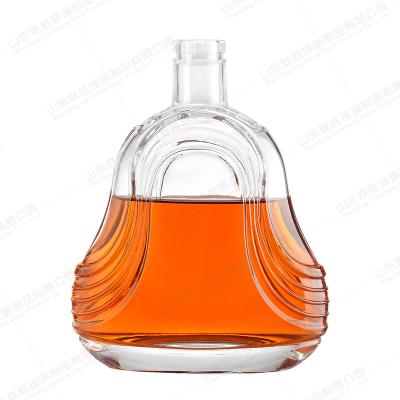 China Wholesale Empty Clear Beverage Whiskey Decanter Tequila Glass Bottles Crystal Glass Decanter for sale