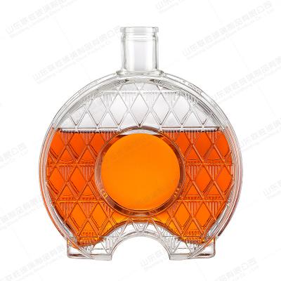 China Large Size Crystal Wine Vodka Shot Whiskey Xo Glass Wine Drinking Glass Bottle Decanter Beverage Round Ball for sale