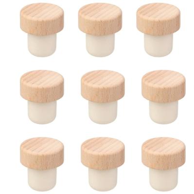 China Reusable Wooden Rubber Wine Bottle Cork Puddle Supply Stopper T Shaped Non Cork for sale