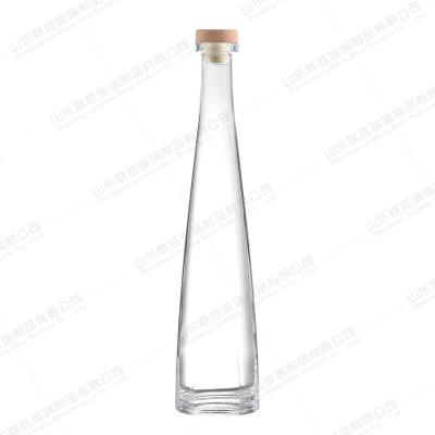 China Beverage factory custom clear glass bottle 750ml brandy whiskey glass wine bottles for sale