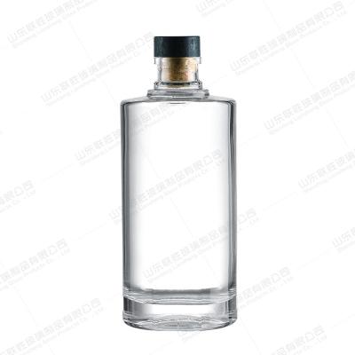 China Beverage Customized Clear Liquor Spirits Rum Absolute Tequila Shell 850ml 700ml 500ml Glass Bottles for sale