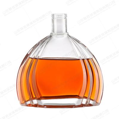 China Custom Good Quality Beverage Glass Bottle Liquor Wine Glass Bottle Whiskey Vodka Spirit Glass Bottle for sale