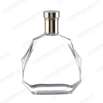 China Beverage Large Capacity Spirit Liquor Bottle Whiskey Wine Vodka Glass Bottle for sale