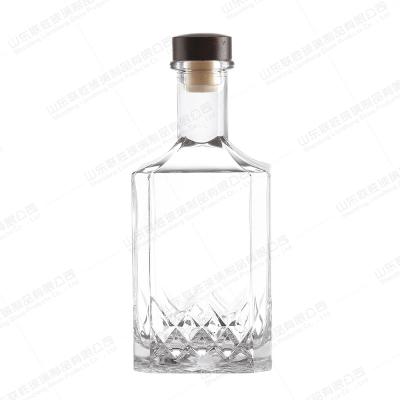 China Custom Empty 100ml 250ml 350ml 500ml Beverage Glass Bottles Hot Vodka Brandy Glass Wine Bottles With Caps for sale