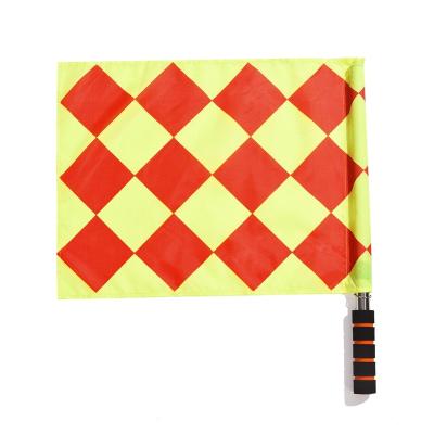 China fitnesshealth FH Referee Square Linesman Flags - Red/Yellow Complete with Linesmens Bag and Handle for sale