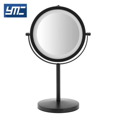 China LED Ring Light Makeup Mirror Magnifying Hotel Lighted Bathroom Mirror 360 Rotating Anti Fog Shower Magnifying Mirror for sale