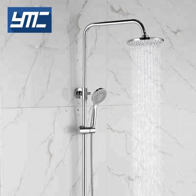 China Without Slide Bar Hot Selling Brass Quality Bathroom Shower Wall Mounted Faucet Set With Hand Shower for sale