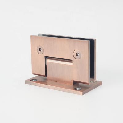 China Modern Door Hinge Square Waterproof All Brass Shower Hinge Red Copper Shower Door Hinge for sale