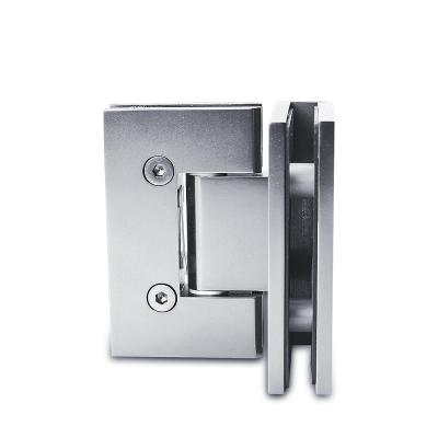 China 90 Degree Wall to Square 90 Degree Glass Airtight Satin Bathroom Shower Door Hinge Brass Glass Door Hinges for sale