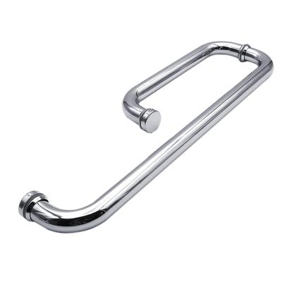 China New Modern High Quality Heavy Duty Mirror Surface 304 Stainless Steel Bathroom Porcelain Glass Door Handle for sale