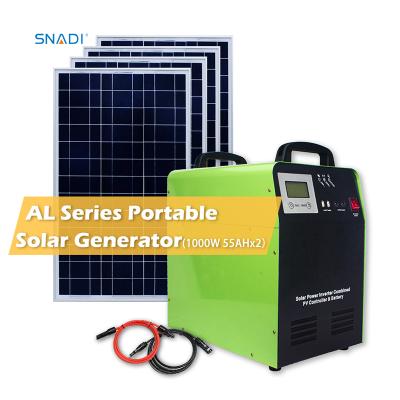 China SNADI 1KW Power System Solar Panel Kit 200AH 24V Factory Price Home Portable Solar Energy Systems Home for sale