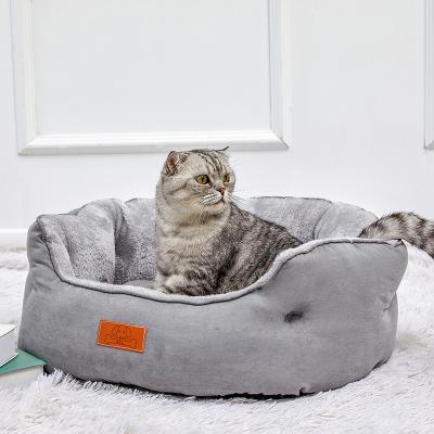 China Sustainable Suede wrap-around comfortable pet nest, four-season universal cat nest and dog nest for sale