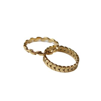 China High Quality Designer Ring Friend Birthday Gift Stainless Steel 18K Gold Plated Women Rings for sale