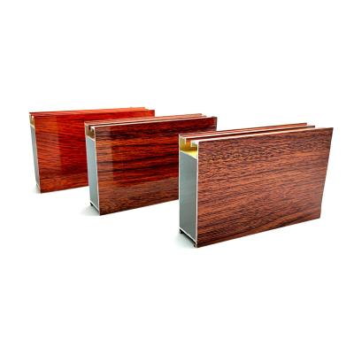 China door & Hot Selling Aluminum Window Wood Grain Profile For Doors And Windows And Furniture for sale