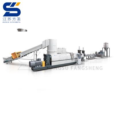 China Single Plastic Film Screw Extruder PP HDPE Flakes Pelletizing Recycling Machine Line for sale