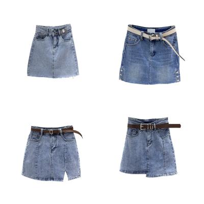 China Breathable In Summer New Arrival Short Denim Dress Cotton Cloth Clothing Women Running Skirt for sale