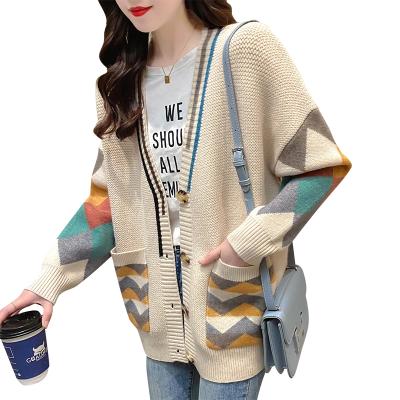 China New Autumn Anti-wrinkle Long Fashion Cable Cardigan With Bulky Dot Open Front Women's Sweater for sale