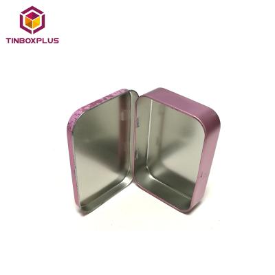 China Wholesale Recycled Materials Food Grade Rectangle Metal Tin Mint Candy Box Jelly Beans Tin Box With Hinge for sale