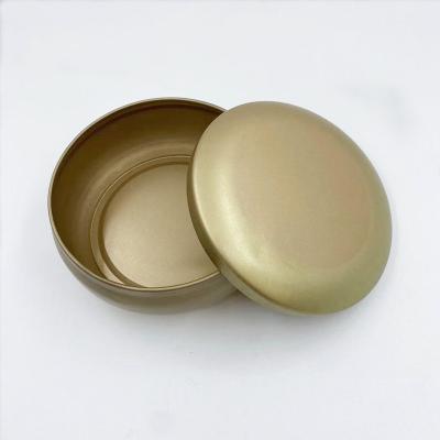 China Large capacity round shape metal tin can recycled gold hair wax materials colorful special tin can pot for sale