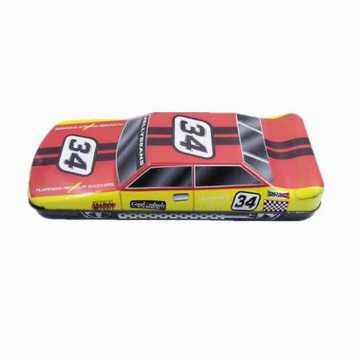 China Recycled Materials Customized CMYK Printing Special Car Shape Metal Tin Toy Storage Box For Kids And Children for sale