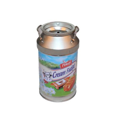 China High quality recycled materials food grade milk can form metal tin box for milk candy tin piggy bank for sale