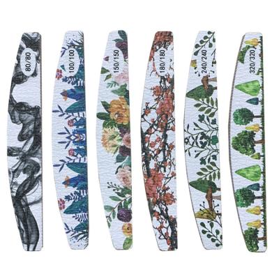 China Care Emery Board Professional Manicure Tools Floral Grit Nail Different Nail Files and Buffers for Home and Salon Use for sale