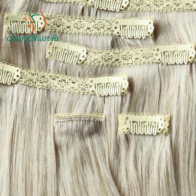 China New Arrival Christmas Hair Accessories Indian Straight Remy Lace Clip In Hair Extensions for sale