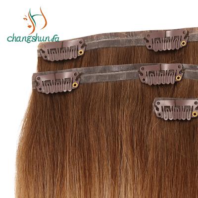 China Soft Silky Straight Wave Virgin Hair Clip in Cuticle Russian Remy Hair For Caucasian Market Hair Extensions for sale