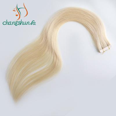 China 2021 New Arrival Changshunfa Straight Last Over 24 Months Cuticle Aligned Tape Thin Hair Extenshions for sale