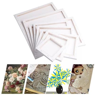 China 280g Cotton White Canvas Wooden Picture Frame Stretch Painting Canvas For Artist Paintings Various Sizes for sale