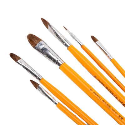 China 6PCS High Quality Reusable Chinese Watercolor Painting Circle Artist Brush Paint for sale