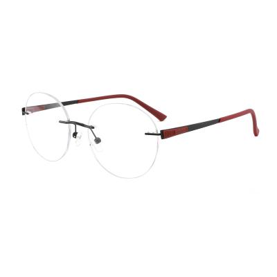 China 20 Years Experience Fashionable New Wholesale Men Women Rimless Eye Glasses Round Frameless Optical Glasses Frames for sale